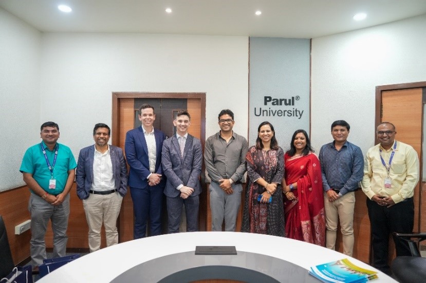 Delegates from Charles Sturt University visited Parul University