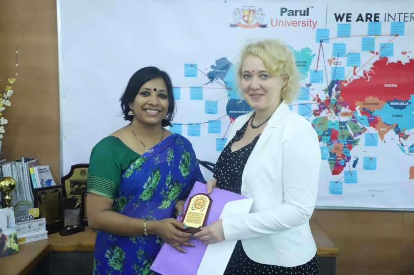 Prof. Dr. Marina Grusevaja, Professurfür VWL und intern. Wirtschaftsbeziehungen, Wiesbaden Business School, Wiesbaden, Germany at Parul University under the Visiting Professor Fellowship program